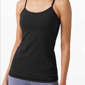 Lululemon Y racerback tank top mesh pocket black